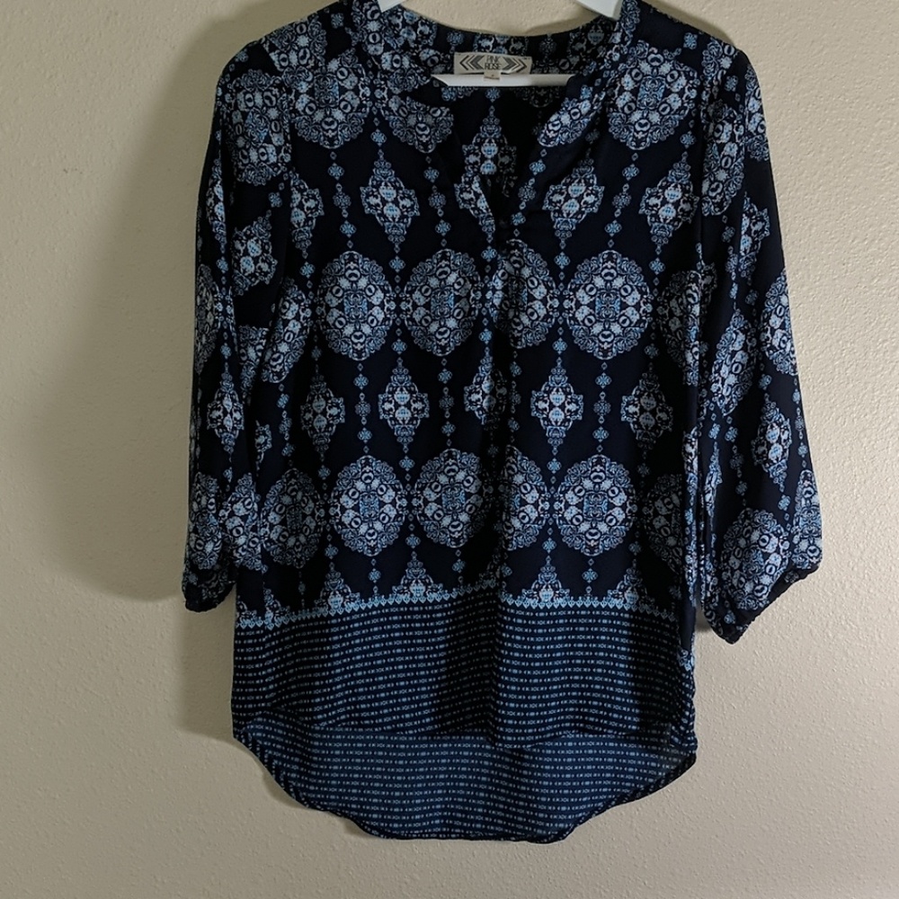 Pink Rose high/low blouse size Small